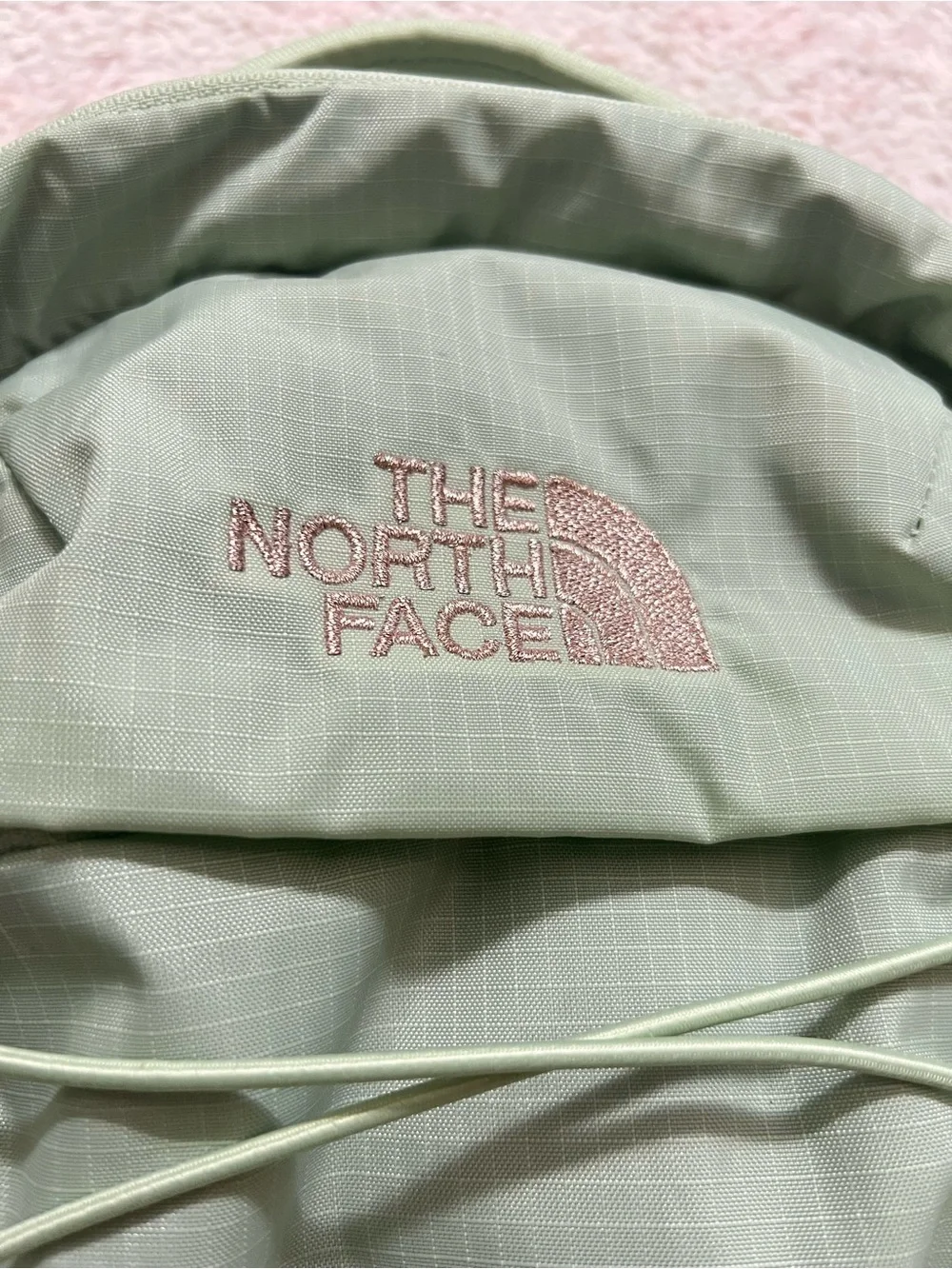 The North Face Borealis Mini Luxe Backpack - Misty Sage + Rose Gold